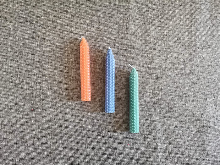 pure beeswax hand rolled 5 inch tapered candles AlliteRadiance Candle