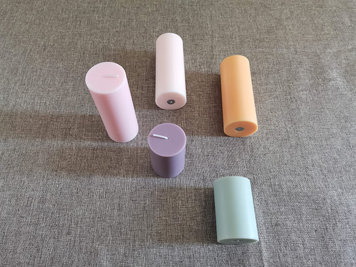 wholesale 3 inch 5 inch colorful pillar candles AlliteRadiance Candle