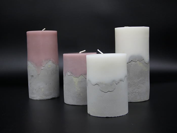 paraffin wax cement pillar candles AlliteRadiance Candle