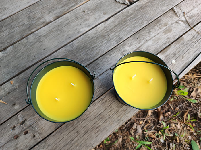 Allite Brand mosquito repellent candle in tin jar AlliteRadiance Candle